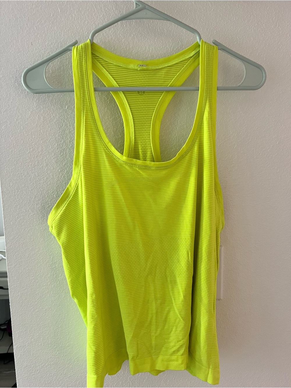 Lululemon swiftly tank Neon Yellow Racerback Tank Top